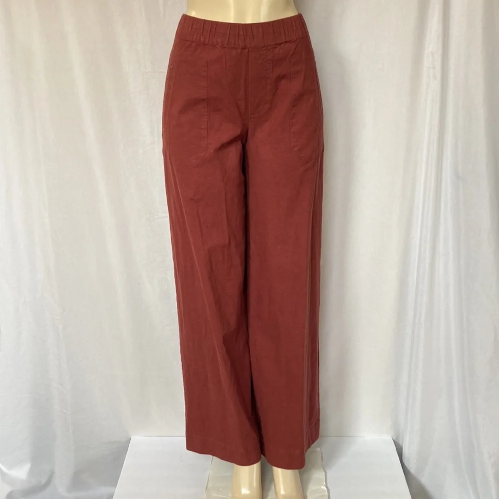 DEMOCRACY Women’s Pants High Rise Plus Size 2X Wide Leg Linen Blend NWOT